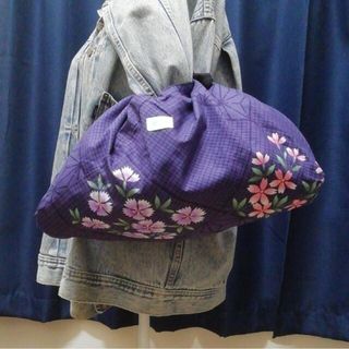 エコバッグ　あづま巾着型　ハンドメイド　HandMye(エコバッグ)