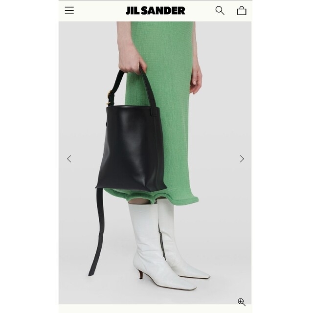 JIL SANDER カンノーロ　ショルダーバック 黒　ブラック