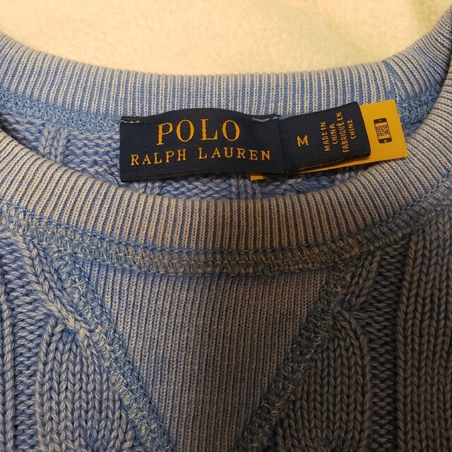 Ralph Lauren(ラルフローレン)のRALPH LAUREN　ローゲージコットンニット　ブルー　M  ラルフローレン レディースのトップス(ニット/セーター)の商品写真