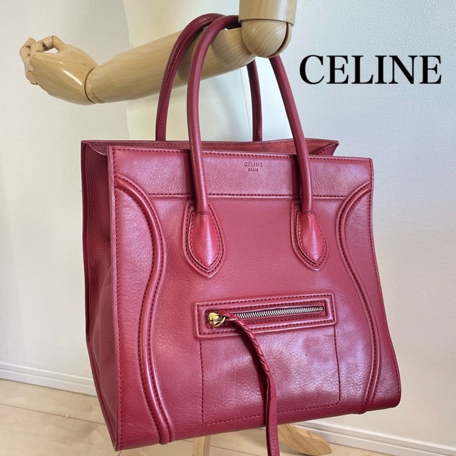 あすつく】 celine トートバッグ レザー ファントム ラゲージ セリーヌ
