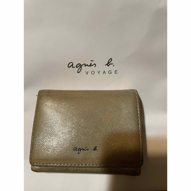 agnes b.(アニエスベー)のアニエスベー☆ゴールド☆三つ折り財布 レディースのファッション小物(財布)の商品写真