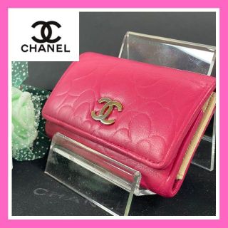 シャネル(CHANEL)の美品　CHANEL シャネル　キーケース　カメリア　ピンク　ゴールド金具　６連(キーケース)