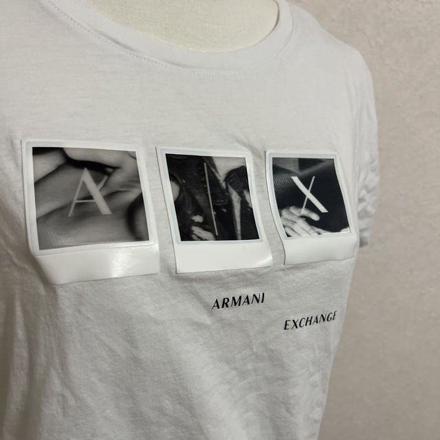 ARMANI EXCHANGE(アルマーニエクスチェンジ)の【A|Xアルマーニ エクスチェンジ】チェストラインロゴ　半袖XS レディースのトップス(Tシャツ(半袖/袖なし))の商品写真