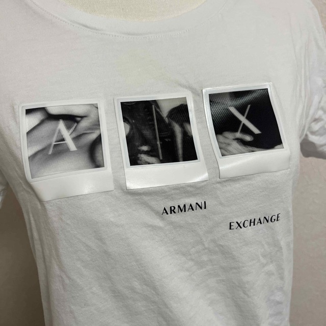 ARMANI EXCHANGE(アルマーニエクスチェンジ)の【A|Xアルマーニ エクスチェンジ】チェストラインロゴ　半袖XS レディースのトップス(Tシャツ(半袖/袖なし))の商品写真
