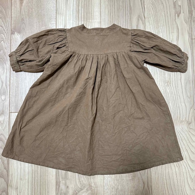 韓国子供服／The Beige／King puff dress／S(90) キッズ/ベビー/マタニティのキッズ服女の子用(90cm~)(ワンピース)の商品写真