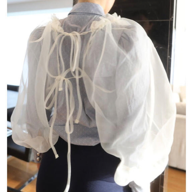 epine gather ribbon volume sleeve blouse - シャツ/ブラウス(長袖/七分)