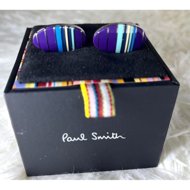 Paul Smith(ポールスミス)の【未使用】Paul Smith  カフスボタン/カフリンクス/マルチストライプ メンズのファッション小物(カフリンクス)の商品写真