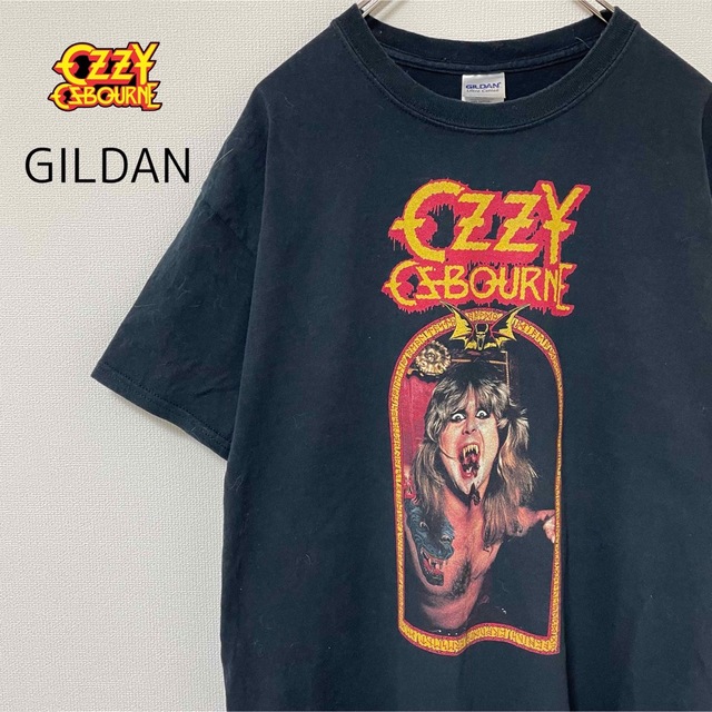 GILDANビンテージ 両面プリント オジーオズボーン 悪魔の囁きTシャツ(L)オジーオズボーン