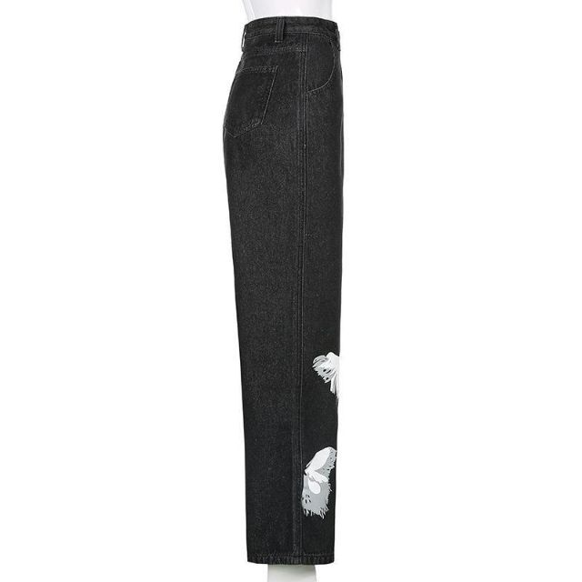 【人気沸騰】 パンツ スウェットパンツ ゆったり XL ブラック 蝶々