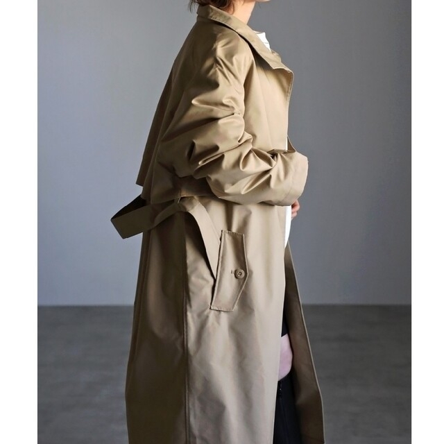 ｸﾚｱｰﾚ ﾘﾉCREARE-LINO-ｵｰﾊﾞｰｻｲｽﾞ2WAYトレンチコート レディースのジャケット/アウター(トレンチコート)の商品写真