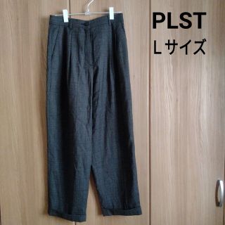 プラステ(PLST)の【なみなみ様】PLST ワイドパンツ チェック L(カジュアルパンツ)