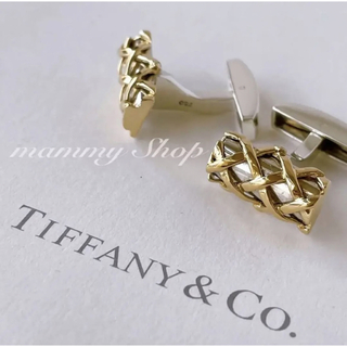 ティファニー(Tiffany & Co.)の【美品】Tiffany ティファニー ヴィンテージ ゴールドメッシュ カフス(カフリンクス)