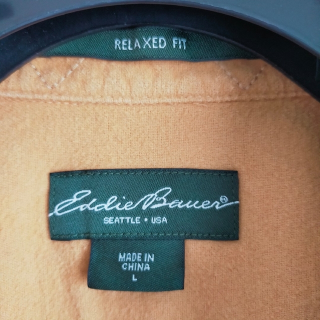Eddie Bauer(エディーバウアー)のエディーバウアー　長袖　シャモアシャツ　マスタード　イエロー　　L メンズのトップス(シャツ)の商品写真
