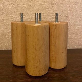 ムジルシリョウヒン(MUJI (無印良品))の無印良品　ベッド　脚　　12cm ナチュラル　4本(その他)