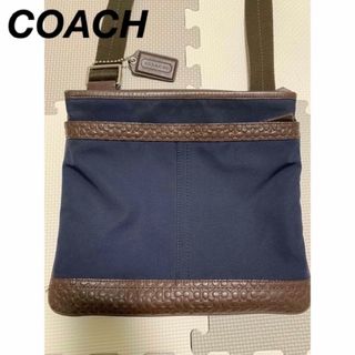 コーチ(COACH)のコーチ COACH ショルダーバッグ ネイビー(美品)(ショルダーバッグ)