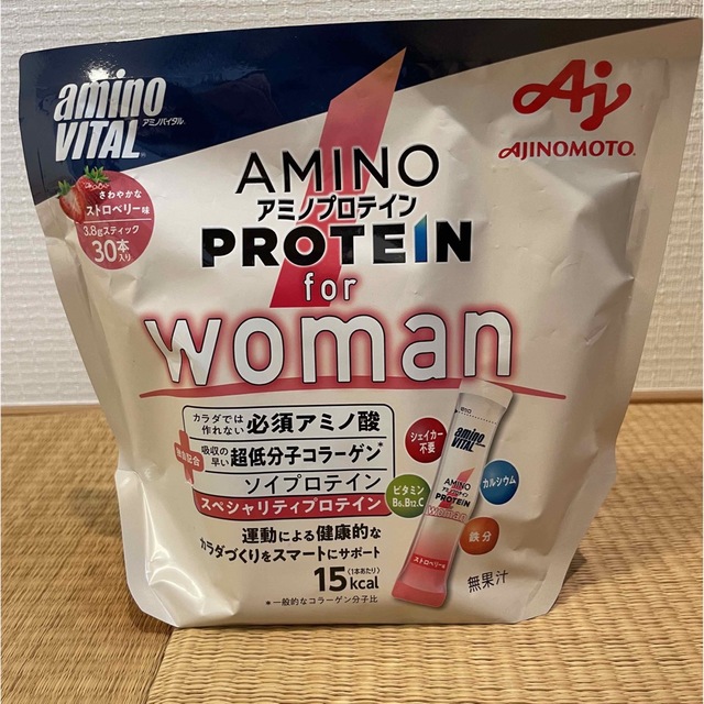 味の素 アミノプロテイン for Womanストロベリー味60本 食品/飲料/酒の健康食品(プロテイン)の商品写真