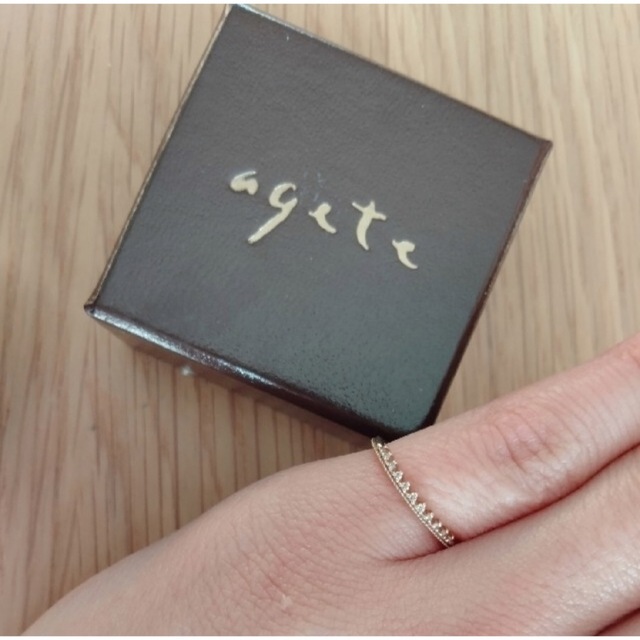 agete - アガット agete ピンキーリング K10 ダイヤモンドの通販 by