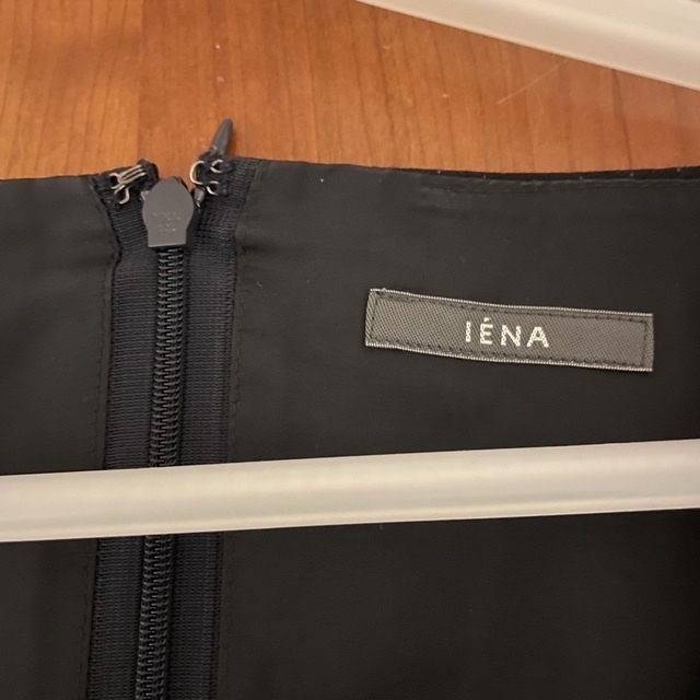 IENA(イエナ)のIENA 半袖ワンピース ハイウエスト ウール ドット柄/紺色 レディースのワンピース(ひざ丈ワンピース)の商品写真