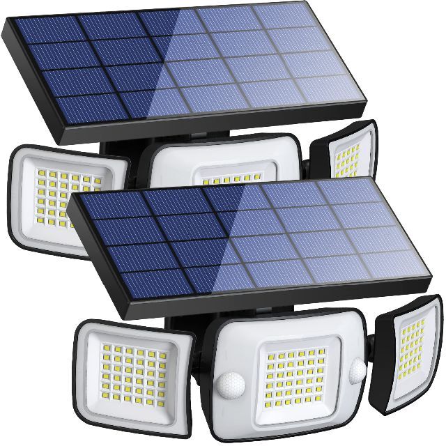 大特価◆高輝度 ソーラーライト 屋外 センサーライト　防水　大容量　LEDライト