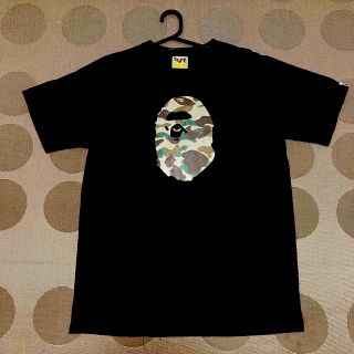 アベイシングエイプ(A BATHING APE)のbape reflect Tシャツ　ベイプ　Mサイズ　ブラック(Tシャツ/カットソー(半袖/袖なし))