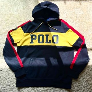 ポロラルフローレン(POLO RALPH LAUREN)の希少デザイン★ポロラルフローレン ビッグロゴ パーカー マルチカラー XL相当(パーカー)