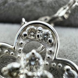 PT850 PT950 天然 ダイヤ 0.20ct スライド ロング ネックレスの通販 by