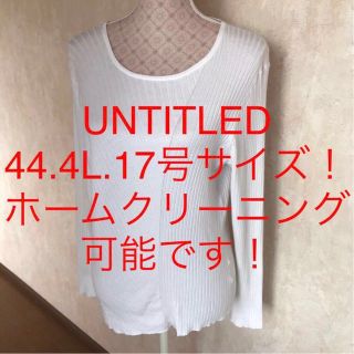 アンタイトル(UNTITLED)の★UNTITLED/アンタイトル★大きいサイズ！長袖カットソー44.4L.17号(カットソー(長袖/七分))