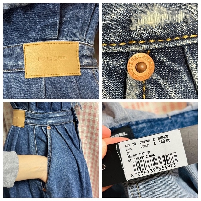 DIESEL - 新品 タグ付き ディーゼル ロングスカート デニム DIESEL - 新品 タグ付き ディーゼル ロングスカート デニム