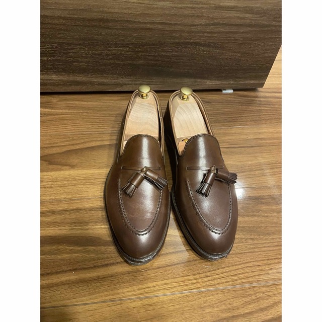 極美品クロケット&ジョーンズ オードリー3 BLACK CALF 7.5E-