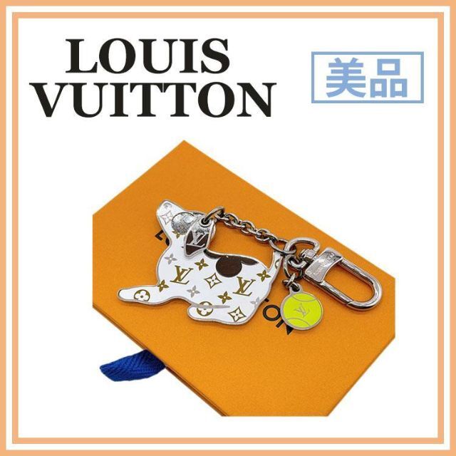 特販 美品 ルイヴィトン M00747 ビジュー サック LV ドッグ チャーム