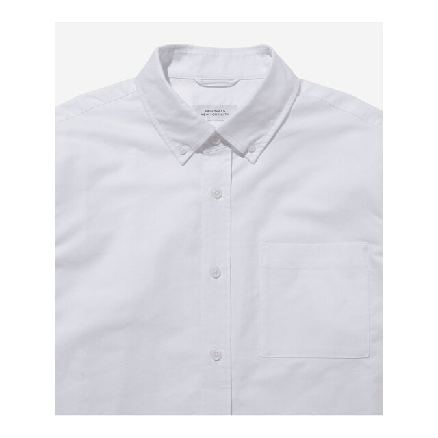 Saturdays NYC(サタデーズニューヨークシティ)の【ホワイト（10）】Crosby Oxford Shirt With Branding レディースのトップス(シャツ/ブラウス(長袖/七分))の商品写真