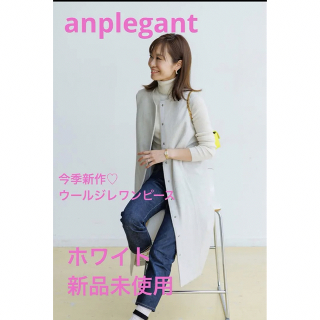 anplegant 新作♡定価以下♪woolジレワンピース 新品未使用◆ホワイト