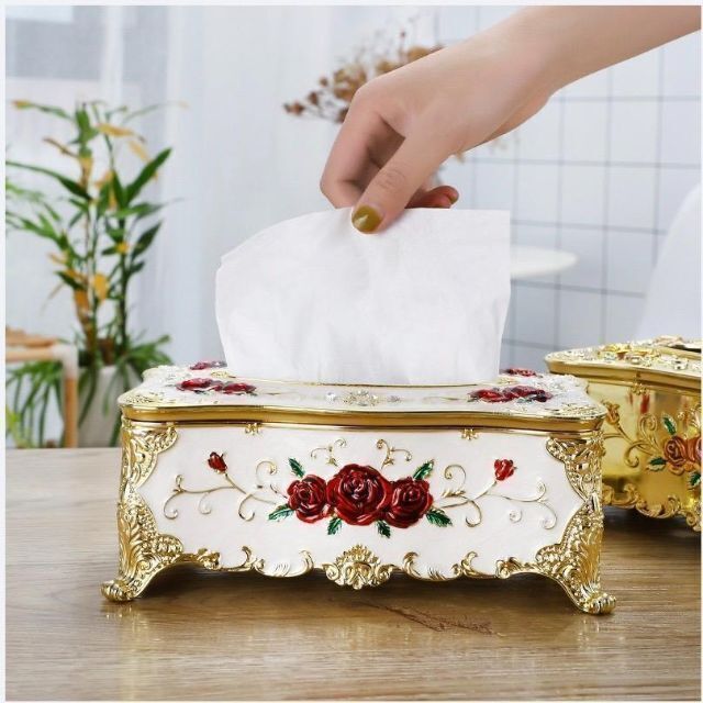 最新】ティッシュケース 豪華 ティッシュカバー ロココ調 薔薇 雑貨の