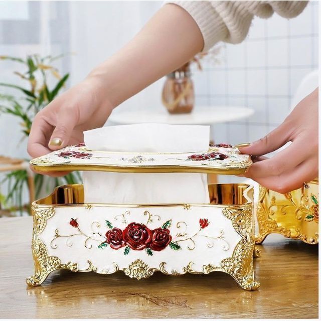 最新】ティッシュケース 豪華 ティッシュカバー ロココ調 薔薇 雑貨の