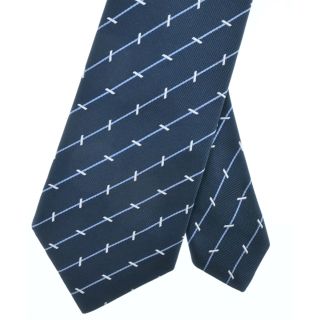 KITON - Kiton キトン ネクタイ - 紺x水色x白(レジメンタル) 【古着