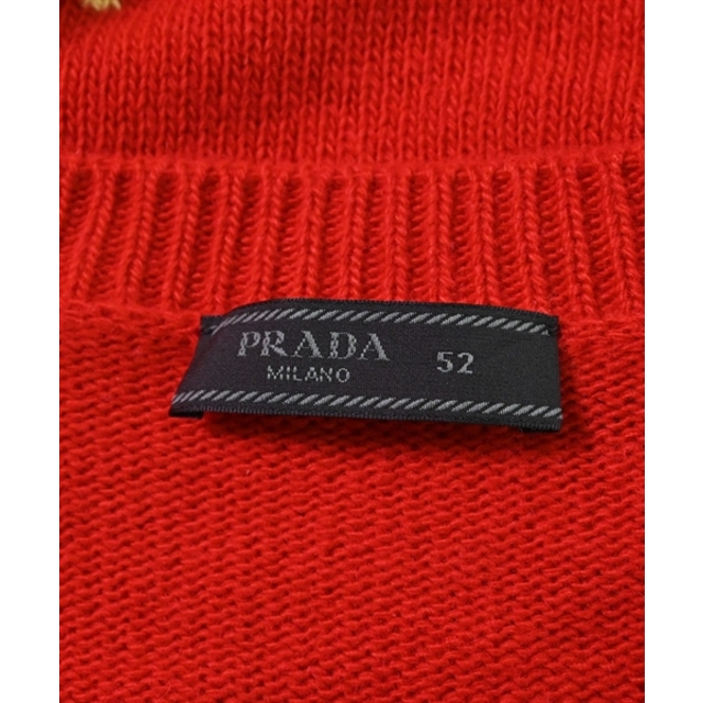 PRADA(プラダ)のPRADA プラダ ニット・セーター 52(XXL位) 赤x黒x黄(総柄) 【古着】【中古】 メンズのトップス(ニット/セーター)の商品写真