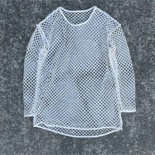 00s Vintage アーカイブ メッシュ ニット カットソー y2k パンク-