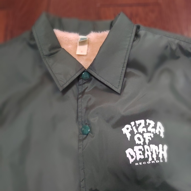 pizza of death コーチジャケット S ボア 緑   ミュージシャン