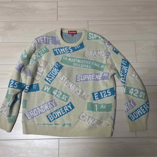 supreme セーター　シュプリーム　Street Signs Sweater