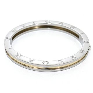 ブルガリ(BVLGARI)のBVLGARI ブルガリ ビーゼロワン B-zero1 バングル ブレスレット S/M ロゴ刻印 イエローゴールド ステンレススチール 仕上済 750 K18YG 【中古】Aランク(ブレスレット/バングル)