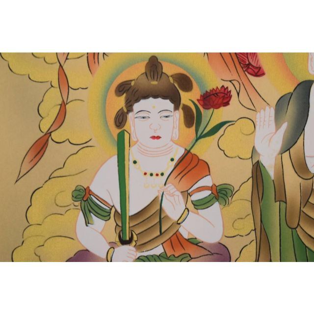 真作】観峰/十三佛図/十三仏図/仏事掛/掛軸☆宝船☆AB-111