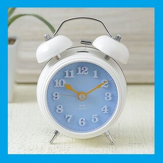 ブルーノ(BRUNO)のおしゃれ ブルーノ ツインベルカラークロック ブルー 置時計 目覚まし時計(置時計)