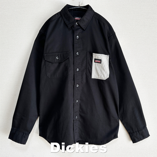 ディッキーズ(Dickies)の【Dickies】ディッキーズ ストライプポケット ワークシャツ(シャツ)