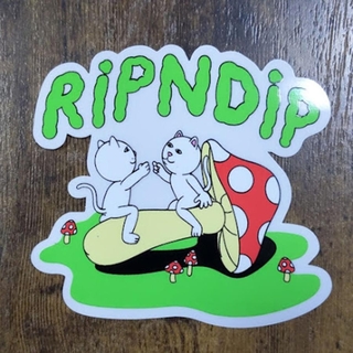 リップンディップ(RIPNDIP)の(縦9.4cm横10.3cm)RIPNDip リップンディップ　ステッカー(スケートボード)