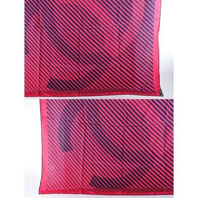 CHANEL(シャネル)のCHANEL　シャネル　スカーフ　レッド　ブラック　ボーダー　シルク　タグ有 レディースのファッション小物(バンダナ/スカーフ)の商品写真