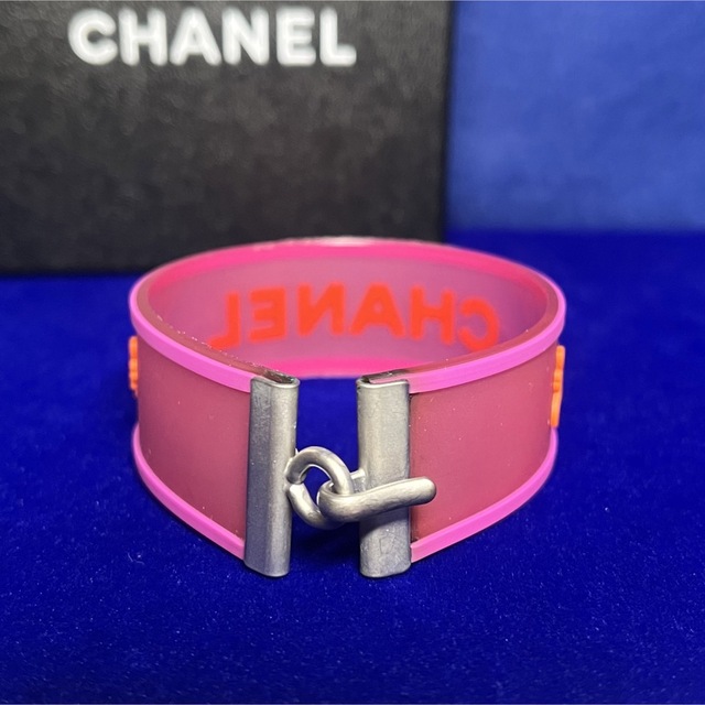 返品交換不可】 Chanel シャネル シャネル ラバーブレスレット SS