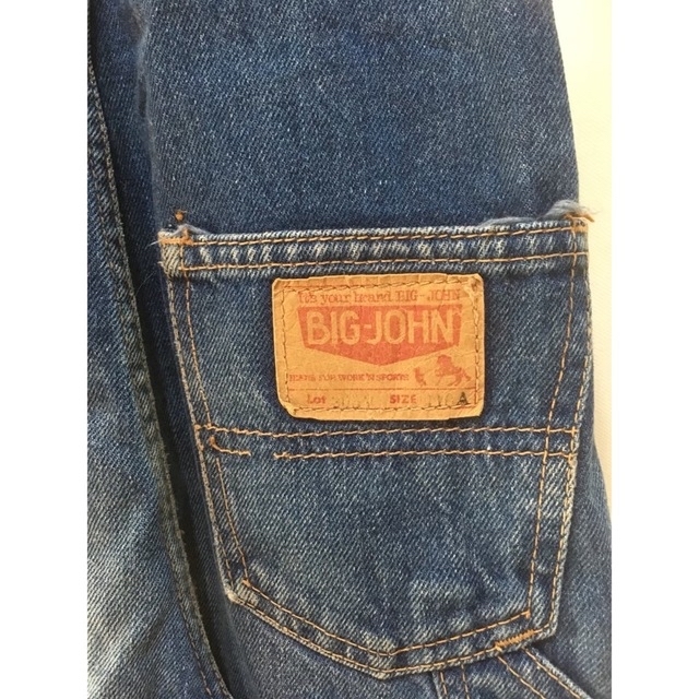 BIG JOHN(ビッグジョン)のビッグジョン BIGJOHN 70s ヴィンテージ オーバーオール 当時物 レア キッズ/ベビー/マタニティのキッズ服男の子用(90cm~)(パンツ/スパッツ)の商品写真