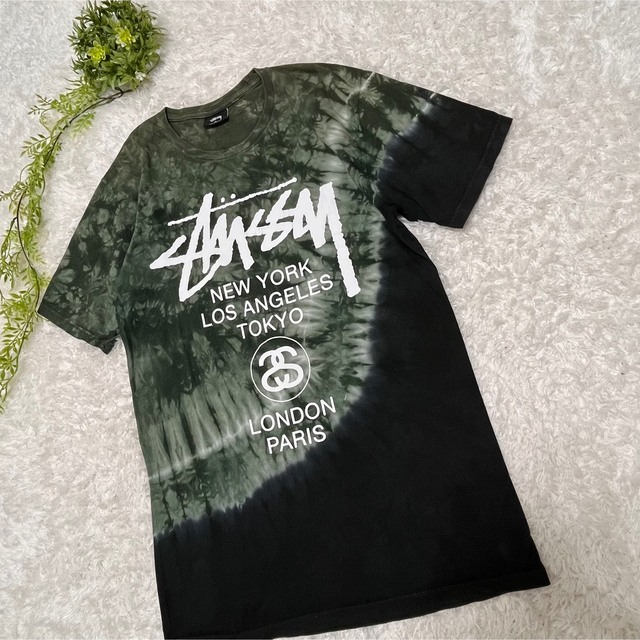 STUSSY ステューシー ブリーチ Tシャツ ショーンフォント