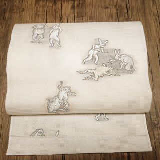 夏九寸 鳥獣戯画 ウサギ カエル 新品 未仕立て