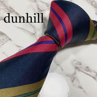 ダンヒル(Dunhill)のネクタイ 2本おまとめ ダンヒル ストライプ dロゴ ワンポイント マルチカラー(ネクタイ)